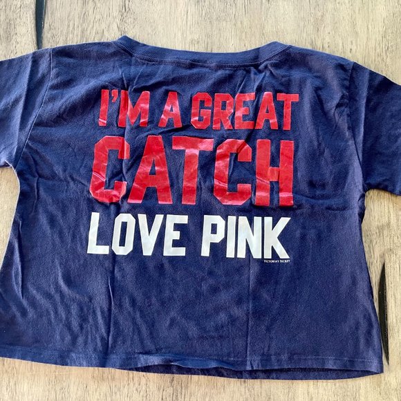 PINK Victoria's Secret Tops - Victoria's Secret - Boston Red Sox Crystal Cropped T-Shirt - M